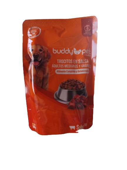 SACHET BUDDY PET PERRO MEDIANO GRANDE CARNE
