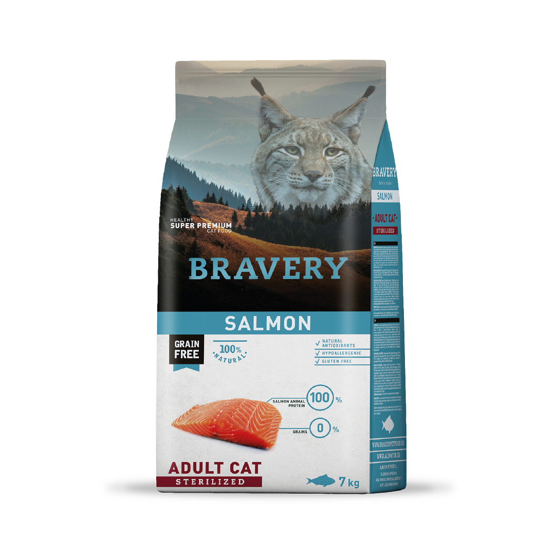 BRAVERY GATO ADULTO  SALMON ESTERILIZADO