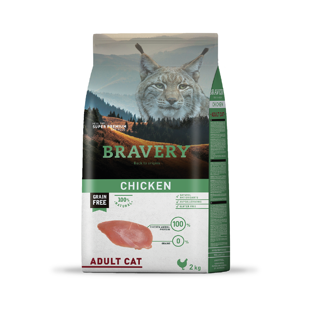BRAVERY GATO ADULTO POLLO